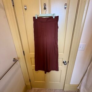 Max Studio London Wide-Leg Pants | Size Medium | Burgundy/ Oxblood